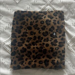 Volcom Leopard Print Fleece Neck Warmer